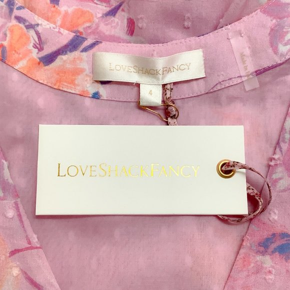 Love Shack Fancy Royal Pink Berry Vinnie Dress - Picture 4 of 4